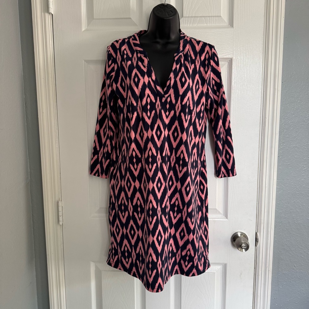 Southern tide printed shift dress - size S